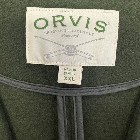 Orvis Wool Blend Zip Front Vest Men’s XXL Dark Green Canada Outdoor Gorpcore - Picture 5 of 8